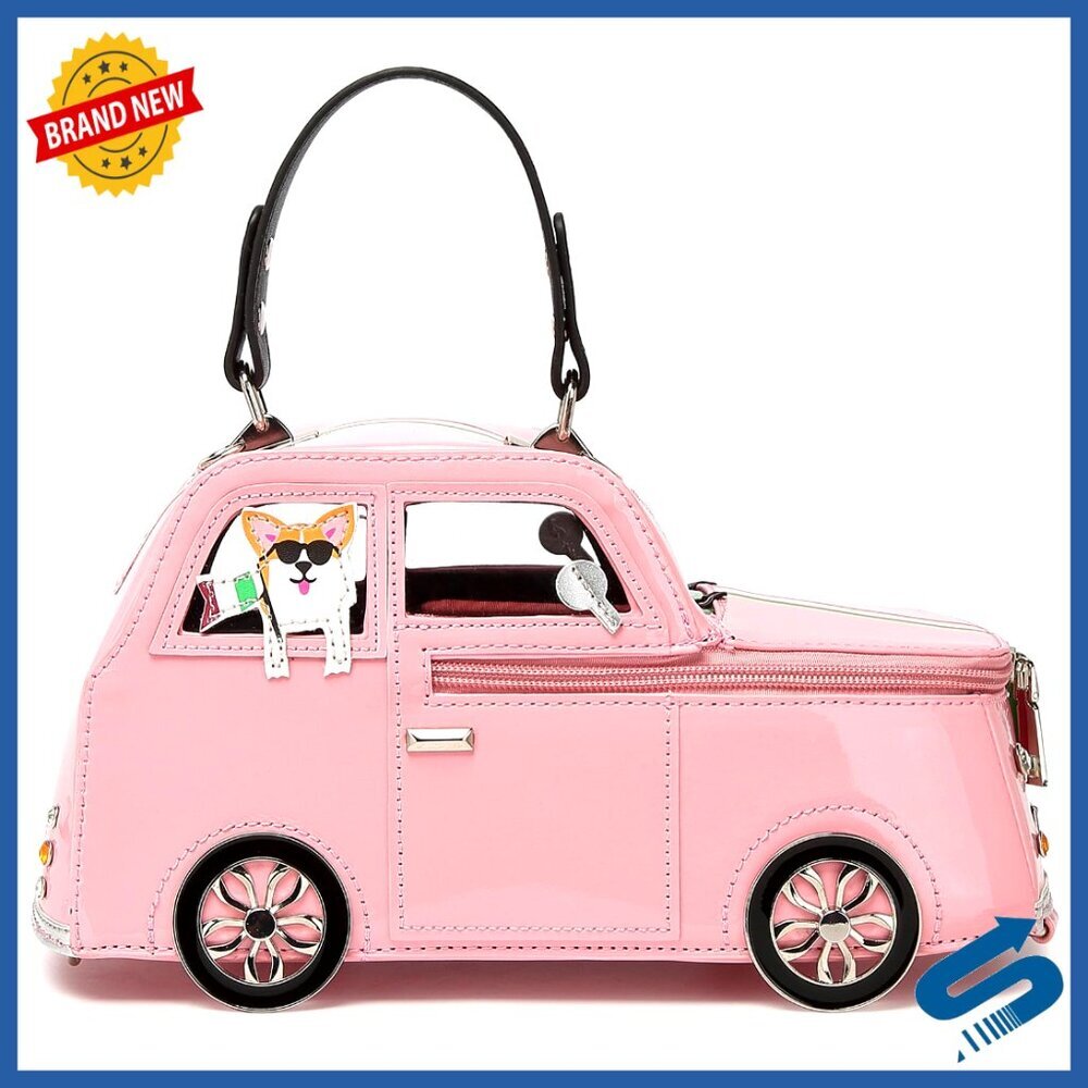 Medium PU Leather Car Shaped Shoulder Bag with Adjustable Straps